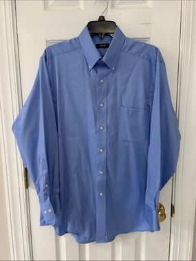 Izod Men's Button-Down Dress Shirt in Periwinkle Blue